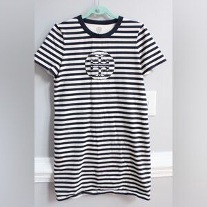 Tory Burch logo striped dress